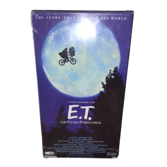 E.T. The Extraterrestrial VHS Movie Steven Spielberg 1988 Green Tape SEALED - Picture 1 of 5